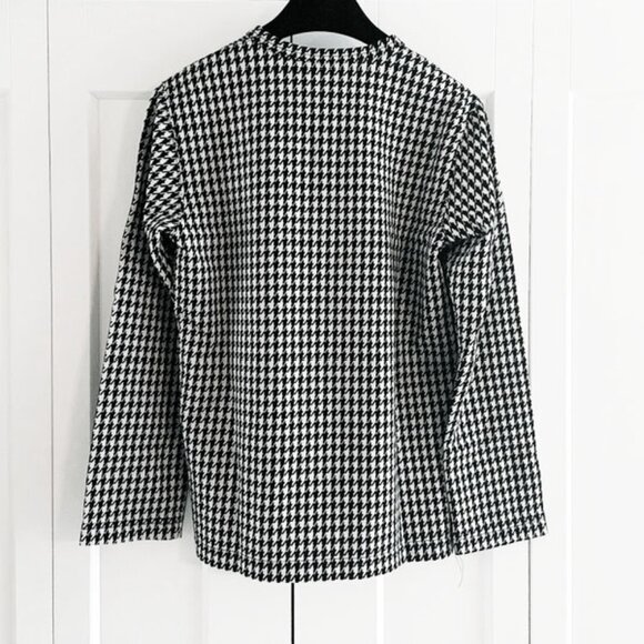 Comme des Garcons Comme des Garcons Black & White Houndstooth & Gingham cardigan - Picture 4 of 4